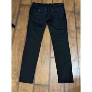 Rock Revival Beliss Skinny Jeans Women 31 X 31 Rhinestones Black Denim